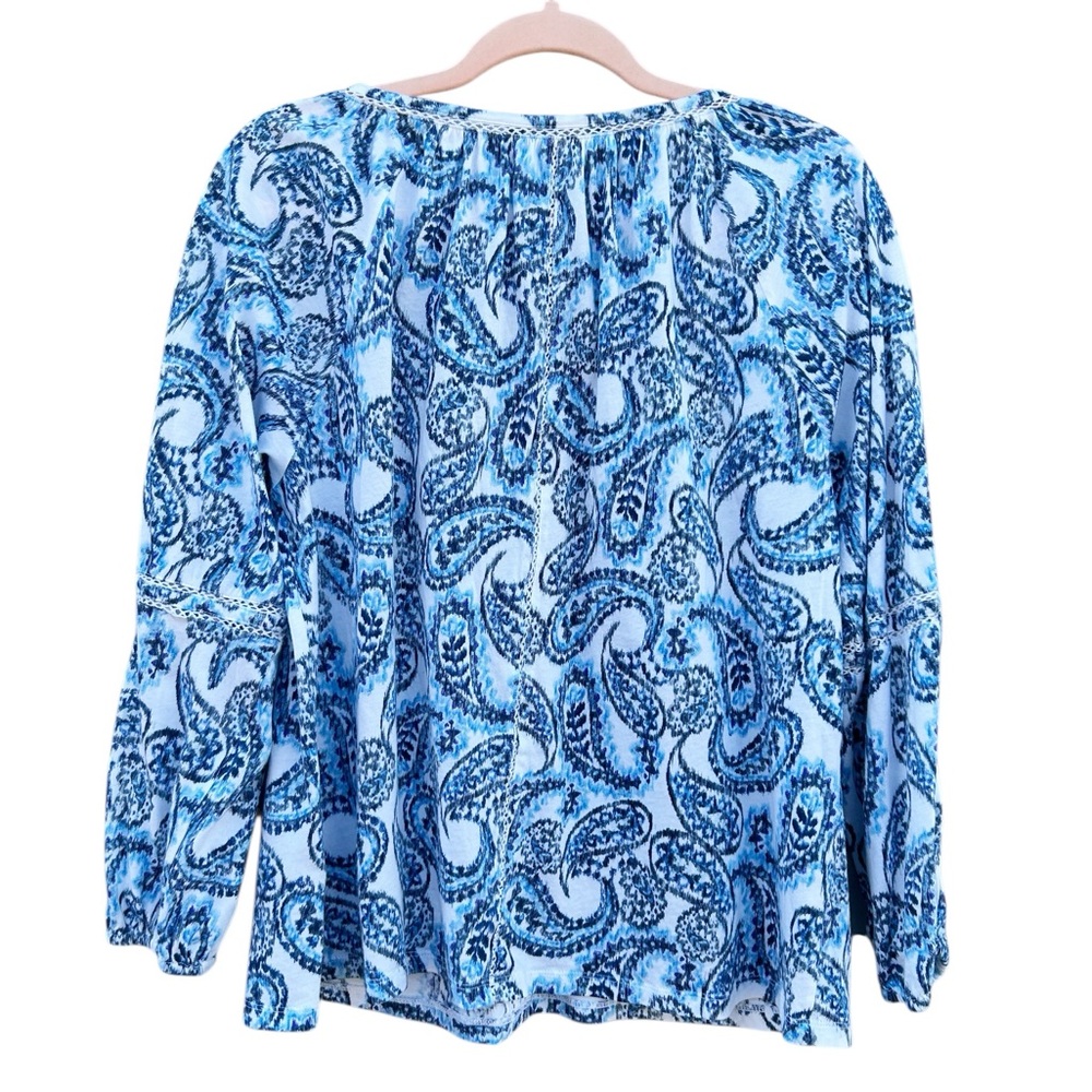 Lauren Ralph Lauren 100% Cotton Paisley Top - Picture 6 of 11